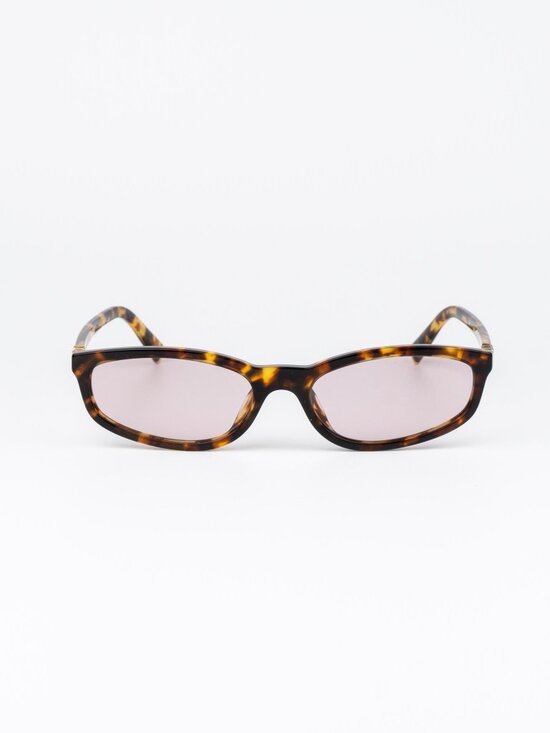 Miu Miu Women Sunglasses Honey Havana Pink Rectangle MUA06S 14L4I0 NEW AUTHENTIC main image 4
